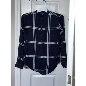 Lucky Brand Women’s Black Long Sleeve (Button Cuffs) Blouse Button Front XS